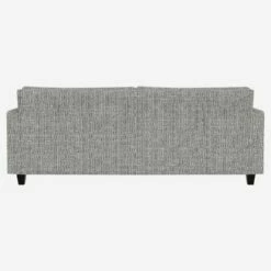 Habitat Canapé 3 Places En Tissu Italien - Gris Mélangé - Pieds Noirs -meubles boutique chester cnp 3p chevron p n 4155223