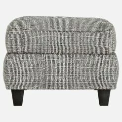 Habitat Repose-pieds En Tissu Italien - Gris Mélangé - Pieds Noirs