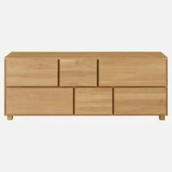 Habitat Commode 6 Tiroirs En Chêne - Naturel -meubles boutique commode 6 tiroirs en chene naturel 9984193