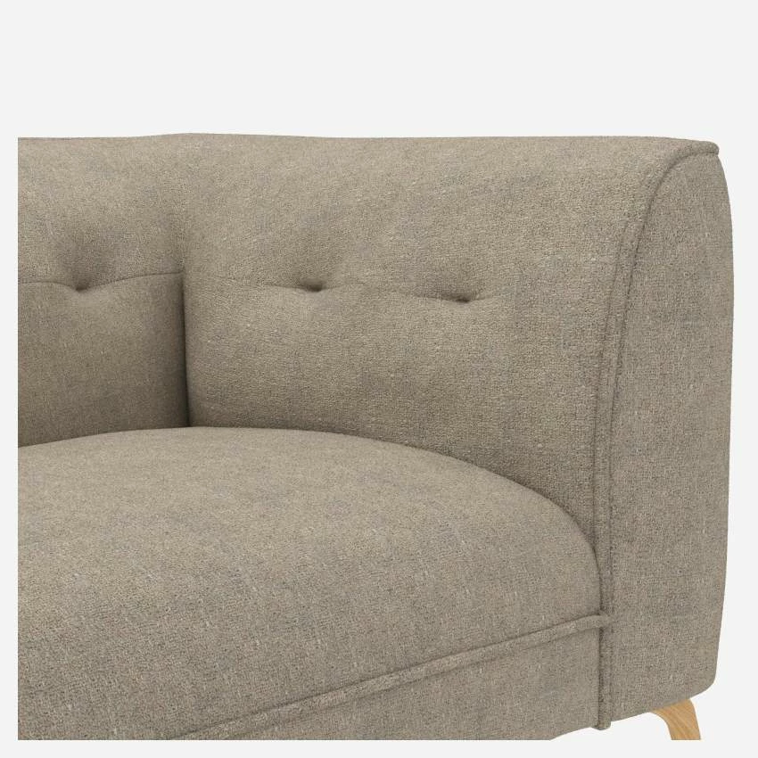 Habitat Canapé Droit 3 Places En Tissu Lucca - Blanc Mastic 4 Habitat Canapé Droit 3 Places En Tissu Lucca - Blanc Mastic – Image 4