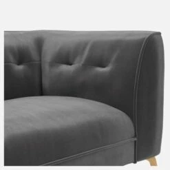 Habitat Canapé Droit 3 Places En Velours - Gris Ardoise 9 Habitat Canapé Droit 3 Places En Velours - Gris Ardoise -meubles boutique cossano canap 3pl velvt gris 13360855