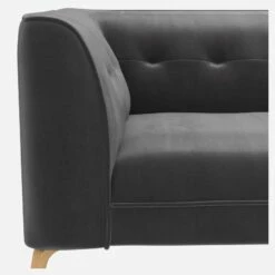 Habitat Canapé Droit 3 Places En Velours - Gris Ardoise 10 Habitat Canapé Droit 3 Places En Velours - Gris Ardoise -meubles boutique cossano canap 3pl velvt gris 13360859