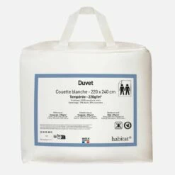Habitat Couette En Duvet De Canard Français - 220 Gr/m² - 220 X 240 Cm -meubles boutique couette en duvet de canard francais 220 gr m 220 x 240 cm 9190765