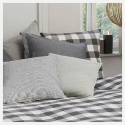 Habitat Coussin En Lin - 50 X 50 Cm - Gris -meubles boutique coussin en lin 50 x 50 cm gris 11235503