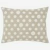 Habitat Coussin En Lin Avec Fleurs Brodées - 40 X 50 Cm - Beige Et Blanc
