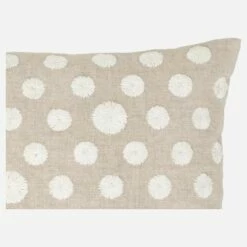 Habitat Coussin En Lin Avec Fleurs Brodées - 40 X 50 Cm - Beige Et Blanc -meubles boutique coussin en lin avec fleurs brodees 40 x 50 cm beige et blanc 1328259