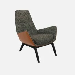 Habitat Fauteuil En Tissu Alba Gris Nuageet Cuir Vintage - Pieds Noirs 9 Habitat Fauteuil En Tissu Alba Gris Nuageet Cuir Vintage - Pieds Noirs -meubles boutique dena fauteuil alba anthra cr vt p noir 10275929 1