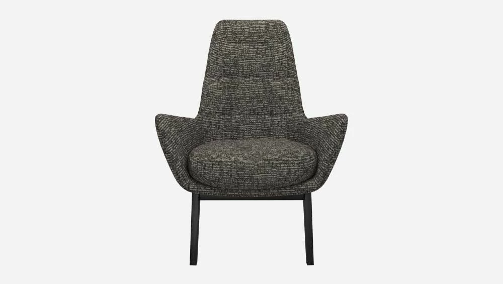 Habitat Fauteuil En Tissu Alba - Gris Nuage - Pieds Noirs 5 Habitat Fauteuil En Tissu Alba - Gris Nuage - Pieds Noirs – Image 5
