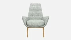 Habitat Fauteuil En Tissu Alba - Gris Brume -Pieds Chêne -meubles boutique dena fauteuil alba gris clair p chene 10275965 2