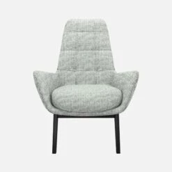 Habitat Fauteuil En Tissu Alba - Gris Brume -Pieds Noirs -meubles boutique dena fauteuil alba gris clair p noir 10276027 1