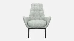 Habitat Fauteuil En Tissu Alba - Gris Brume -Pieds Noirs -meubles boutique dena fauteuil alba gris clair p noir 10276027 2