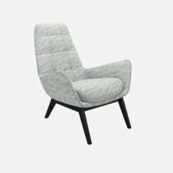 Habitat Fauteuil En Tissu Alba - Gris Brume -Pieds Noirs -meubles boutique dena fauteuil alba gris clair p noir 10276031 1