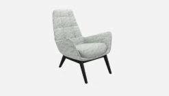 Habitat Fauteuil En Tissu Alba - Gris Brume -Pieds Noirs -meubles boutique dena fauteuil alba gris clair p noir 10276031 2