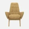 Habitat Fauteuil En Tissu Alba - Jaune Soleil - Pieds Chêne