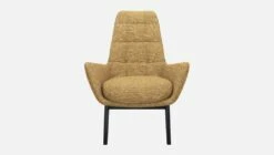 Habitat Fauteuil En Tissu Alba - Jaune Soleil - Pieds Noirs -meubles boutique dena fauteuil alba jaune p noir 10276035 2