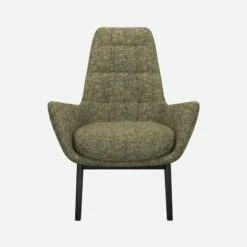 Habitat Fauteuil En Tissu Alba - Vert Orage - Pieds Noirs -meubles boutique dena fauteuil alba vert p noir 10276043 1