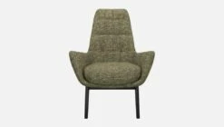 Habitat Fauteuil En Tissu Alba - Vert Orage - Pieds Noirs -meubles boutique dena fauteuil alba vert p noir 10276043 2