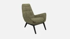 Habitat Fauteuil En Tissu Alba - Vert Orage - Pieds Noirs -meubles boutique dena fauteuil alba vert p noir 10276047 2