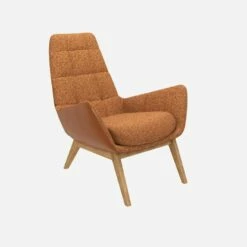 Habitat Fauteuil En Tissu Lucca Marron Noisetteet Cuir Vintage - Pieds Chêne 9 Habitat Fauteuil En Tissu Lucca Marron Noisetteet Cuir Vintage - Pieds Chêne -meubles boutique dena fauteuil lucca orange cr vt p chene 10275593 1