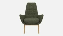 Habitat Fauteuil En Tissu Lucca - Vert Mousse - Pieds Chêne -meubles boutique dena fauteuil lucca vert p chene 10275709 2