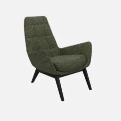Habitat Fauteuil En Tissu Lucca - Vert Mousse - Pieds Noirs 9 Habitat Fauteuil En Tissu Lucca - Vert Mousse - Pieds Noirs -meubles boutique dena fauteuil lucca vert p noir 10275777 1