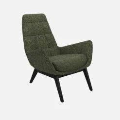 Habitat Fauteuil En Tissu Lucca - Vert Mousse - Pieds Noirs 7 Habitat Fauteuil En Tissu Lucca - Vert Mousse - Pieds Noirs -meubles boutique dena fauteuil lucca vert p noir 10275777