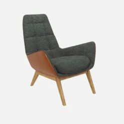 Habitat Fauteuil En Tissu Melina Gris Ardoise Et Cuir Vintage - Pieds Chêne 7 Habitat Fauteuil En Tissu Melina Gris Ardoise Et Cuir Vintage - Pieds Chêne -meubles boutique dena fauteuil melina anthr cr vt p chene 10275385