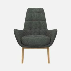Habitat Fauteuil En Tissu Melina - Gris Ardoise - Pieds Chêne -meubles boutique dena fauteuil melina anthracite p chene 10275477 1