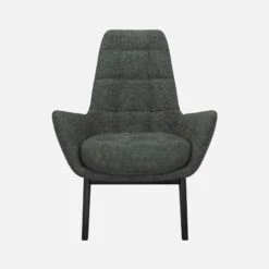 Habitat Fauteuil En Tissu Melina - Gris Ardoise - Pieds Noirs -meubles boutique dena fauteuil melina anthracite p noir 10275525 1