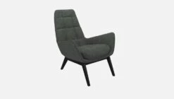 Habitat Fauteuil En Tissu Melina - Gris Ardoise - Pieds Noirs -meubles boutique dena fauteuil melina anthracite p noir 10275529 2