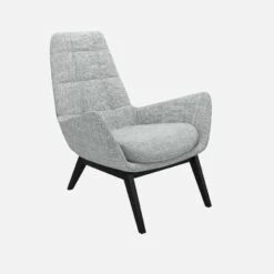 Habitat Fauteuil En Tissu Melina - Gris Asphalte - Pieds Noirs 7 Habitat Fauteuil En Tissu Melina - Gris Asphalte - Pieds Noirs -meubles boutique dena fauteuil melina gris clair p noir 10275545