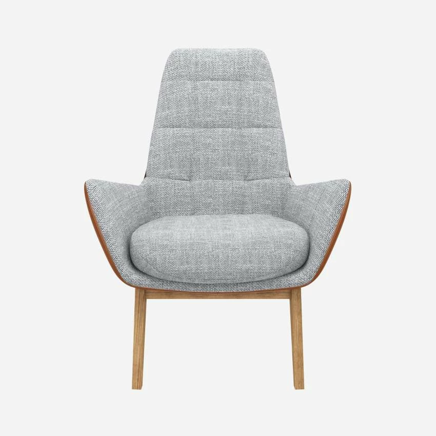 Habitat Fauteuil En Tissu Melina Gris Asphalte Et Cuir Vintage - Pieds Chêne 3 Habitat Fauteuil En Tissu Melina Gris Asphalte Et Cuir Vintage - Pieds Chêne – Image 3