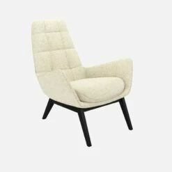Habitat Fauteuil En Tissu Venezia - Blanc Craie - Pieds Noirs 7 Habitat Fauteuil En Tissu Venezia - Blanc Craie - Pieds Noirs -meubles boutique dena fauteuil venezia beige p noir 10275353