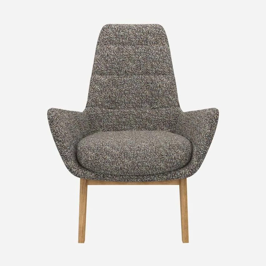 Habitat Fauteuil En Tissu Venezia - Bleu Zingué - Pieds Chêne 1 Habitat Fauteuil En Tissu Venezia - Bleu Zingué - Pieds Chêne