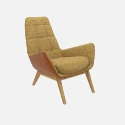 Habitat Fauteuil En Tissu Venezia Jaune épice Et Cuir Vintage - Pieds Chêne 9 Habitat Fauteuil En Tissu Venezia Jaune épice Et Cuir Vintage - Pieds Chêne -meubles boutique dena fauteuil venezia jaune cr vt chene 10275153 1