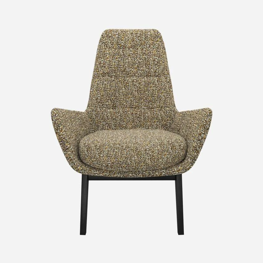 Habitat Fauteuil En Tissu Venezia - Vert Lichen - Pieds Noirs 2 Habitat Fauteuil En Tissu Venezia - Vert Lichen - Pieds Noirs – Image 2