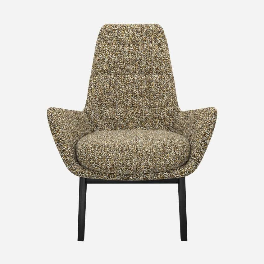 Habitat Fauteuil En Tissu Venezia - Vert Lichen - Pieds Noirs 1 Habitat Fauteuil En Tissu Venezia - Vert Lichen - Pieds Noirs