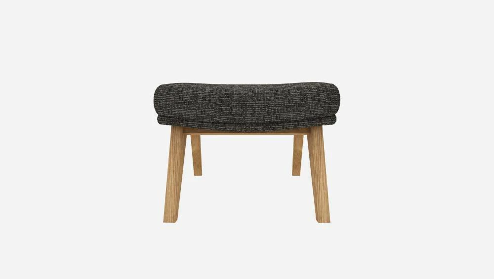 Habitat Repose-pieds En Tissu Alba - Gris Nuage - Pieds Chêne 5 Habitat Repose-pieds En Tissu Alba - Gris Nuage - Pieds Chêne – Image 5