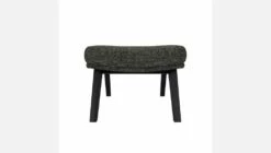 Habitat Repose-pieds En Tissu Alba - Gris Nuage - Pieds Noirs -meubles boutique dena repose p alba anthracite p noir 10276019 2