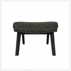 Habitat Repose-pieds En Tissu Alba - Gris Nuage - Pieds Noirs