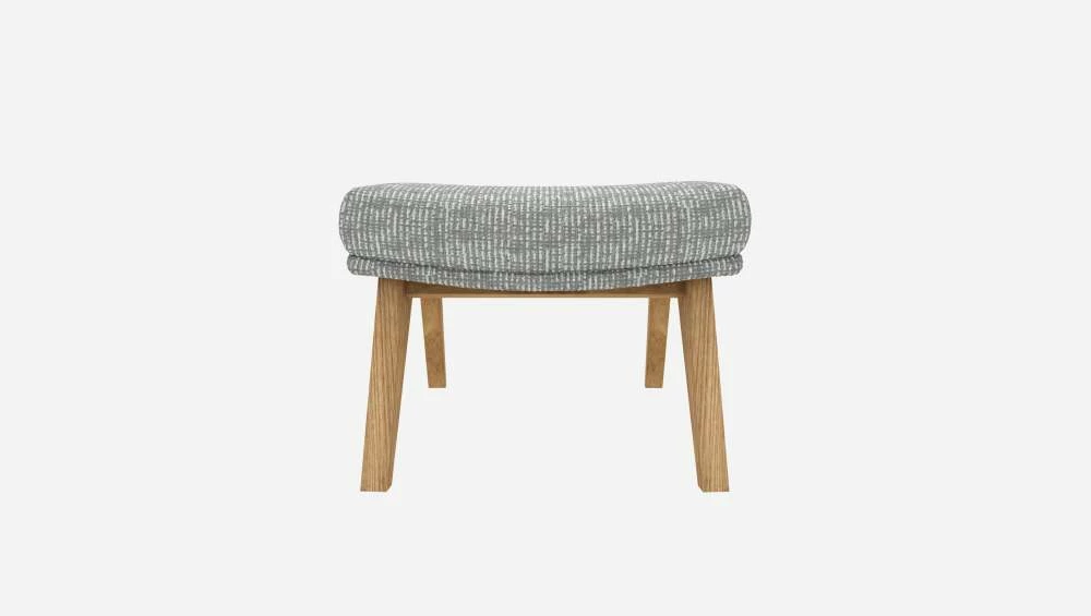 Habitat Repose-pieds En Tissu Alba - Gris Brume -Pieds Chêne 5 Habitat Repose-pieds En Tissu Alba - Gris Brume -Pieds Chêne – Image 5