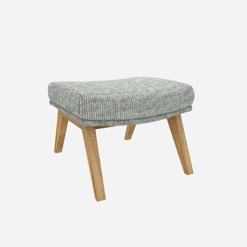 Habitat Repose-pieds En Tissu Alba - Gris Brume -Pieds Chêne 4 Habitat Repose-pieds En Tissu Alba - Gris Brume -Pieds Chêne – Image 4