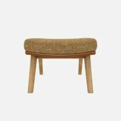 Habitat Repose-pieds En Tissu Alba Jaune Soleil Et Cuir Vintage - Pieds Chêne 8 Habitat Repose-pieds En Tissu Alba Jaune Soleil Et Cuir Vintage - Pieds Chêne -meubles boutique dena repose p alba jaune cr vt p chene 10275813 1