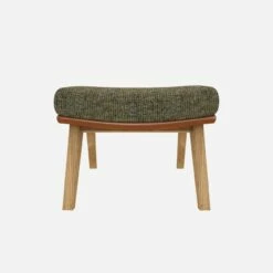 Habitat Repose-pieds En Tissu Alba Vert Orage Et Cuir Vintage - Pieds Chêne 8 Habitat Repose-pieds En Tissu Alba Vert Orage Et Cuir Vintage - Pieds Chêne -meubles boutique dena repose p alba vert cr vt p chene 10275821 1