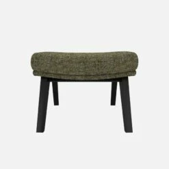 Habitat Repose-pieds En Tissu Alba - Vert Orage - Pieds Noirs