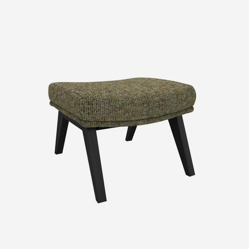 Habitat Repose-pieds En Tissu Alba - Vert Orage - Pieds Noirs 4 Habitat Repose-pieds En Tissu Alba - Vert Orage - Pieds Noirs – Image 4