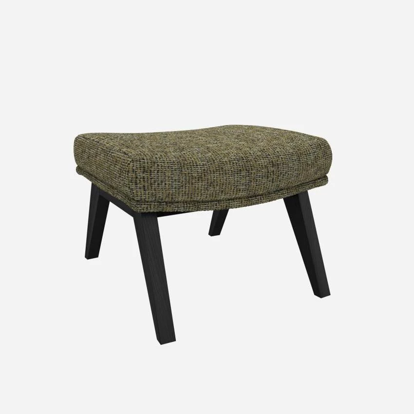 Habitat Repose-pieds En Tissu Alba - Vert Orage - Pieds Noirs 2 Habitat Repose-pieds En Tissu Alba - Vert Orage - Pieds Noirs – Image 2