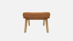 Habitat Repose-pieds En Tissu Lucca Marron Noisetteet Cuir Vintage - Pieds Chêne -meubles boutique dena repose p lucca oran cr vt p chene 10275557 2