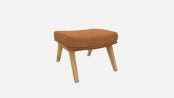 Habitat Repose-pieds En Tissu Lucca Marron Noisetteet Cuir Vintage - Pieds Chêne -meubles boutique dena repose p lucca oran cr vt p chene 10275561 2