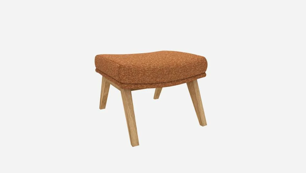 Habitat Repose-pieds En Tissu Lucca - Marron Noisette - Pieds Chêne 6 Habitat Repose-pieds En Tissu Lucca - Marron Noisette - Pieds Chêne – Image 6